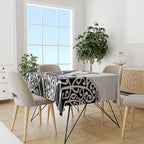 Personalised New Zealand Nurse Tablecloth Maori Koru Black Version