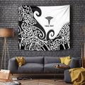 Personalised New Zealand Nurse Tapestry Maori Koru Black Version