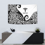 Personalised New Zealand Nurse Tapestry Maori Koru Black Version