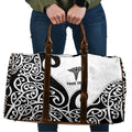 Personalised New Zealand Nurse Travel Bag Maori Koru Black Version