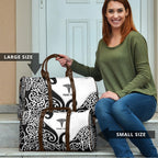 Personalised New Zealand Nurse Travel Bag Maori Koru Black Version