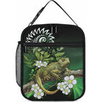 Aotearoa New Zealand Tuatara Lunch Bag Maori Koru Art
