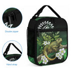 Aotearoa New Zealand Tuatara Lunch Bag Maori Koru Art