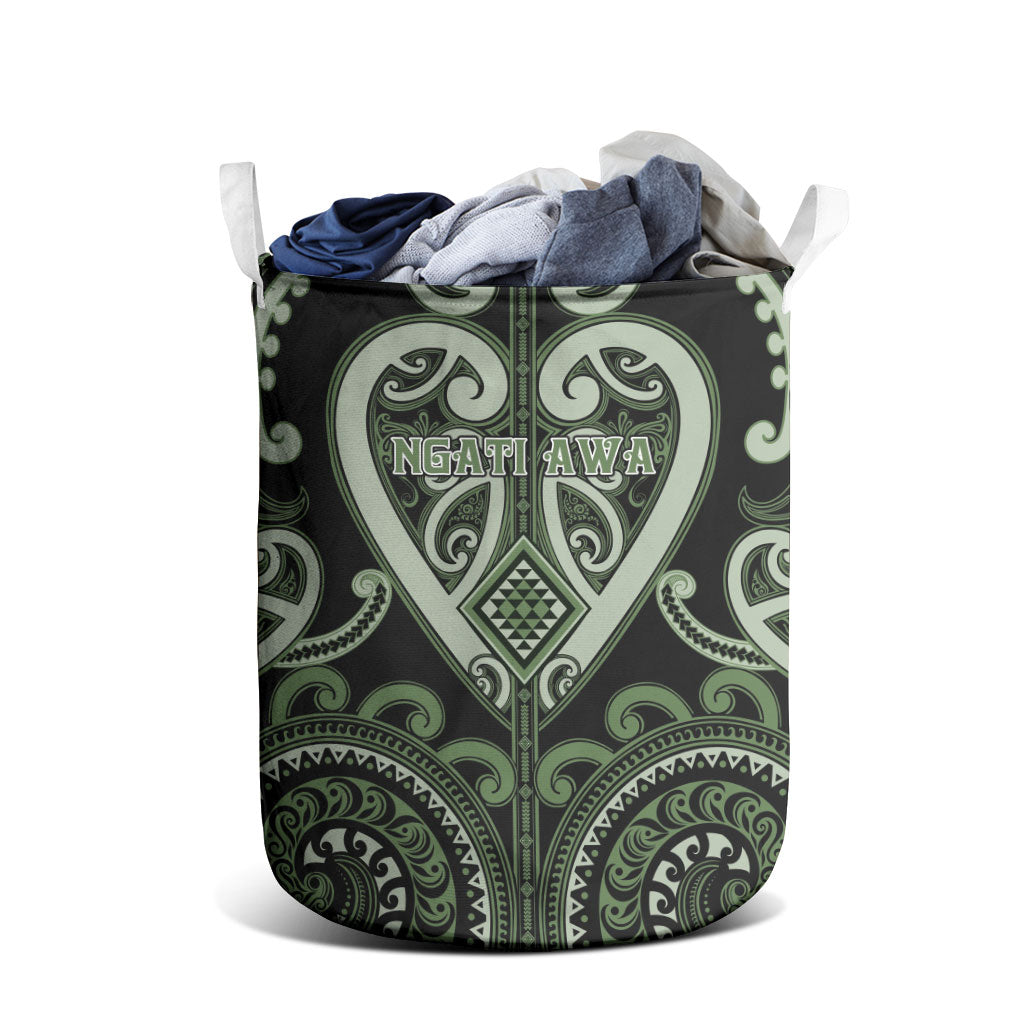 Aotearoa Ngati Awa Laundry Basket Maori Tribal Pattern