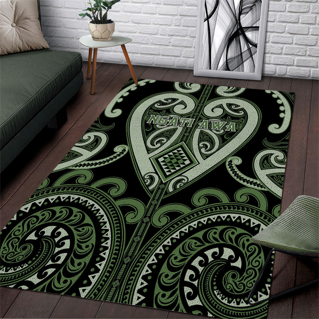 Aotearoa Ngati Awa Area Rug Maori Tribal Pattern