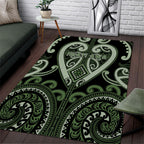 Aotearoa Ngati Awa Area Rug Maori Tribal Pattern