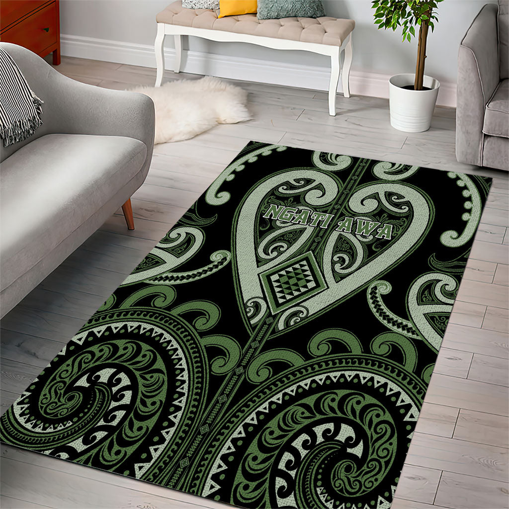 Aotearoa Ngati Awa Area Rug Maori Tribal Pattern