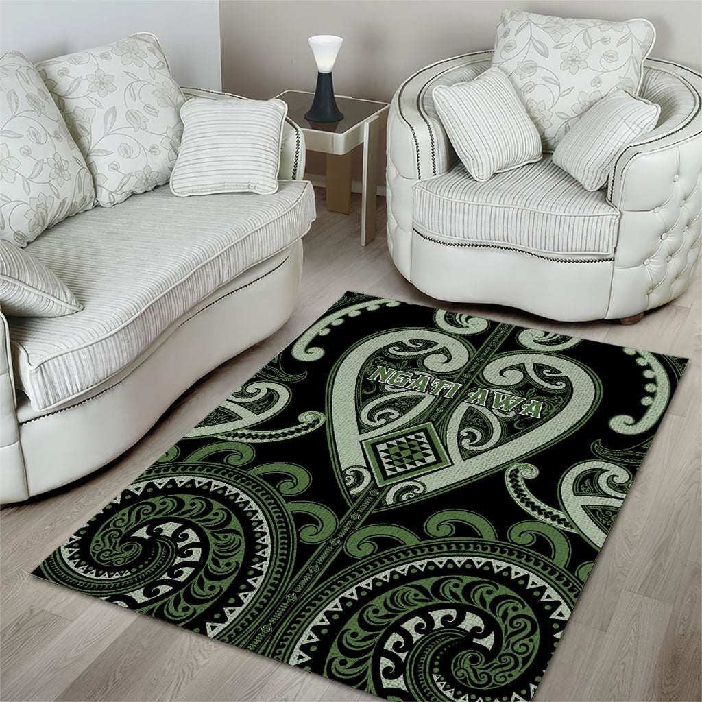 Aotearoa Ngati Awa Area Rug Maori Tribal Pattern