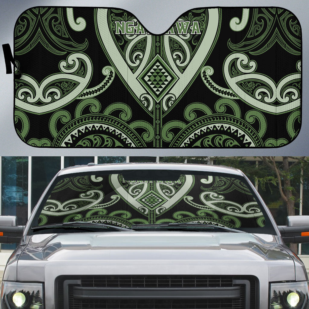 Aotearoa Ngati Awa Auto Sun Shade Maori Tribal Pattern