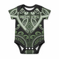 Custom Aotearoa Ngati Awa Baby Onesie Maori Tribal Pattern