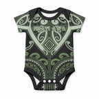 Custom Aotearoa Ngati Awa Baby Onesie Maori Tribal Pattern
