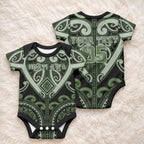 Custom Aotearoa Ngati Awa Baby Onesie Maori Tribal Pattern