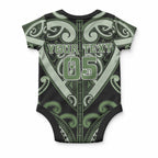Custom Aotearoa Ngati Awa Baby Onesie Maori Tribal Pattern