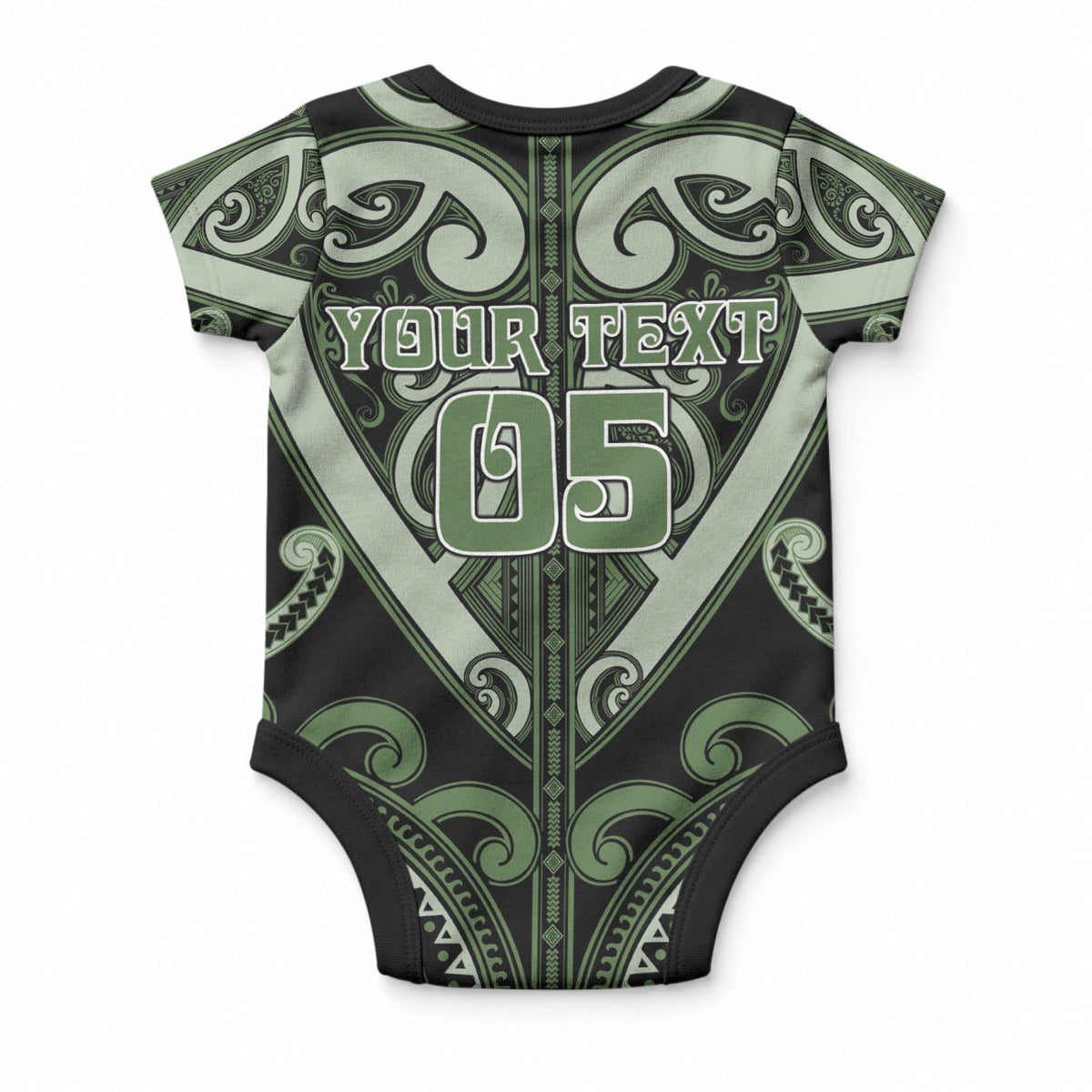 Custom Aotearoa Ngati Awa Baby Onesie Maori Tribal Pattern