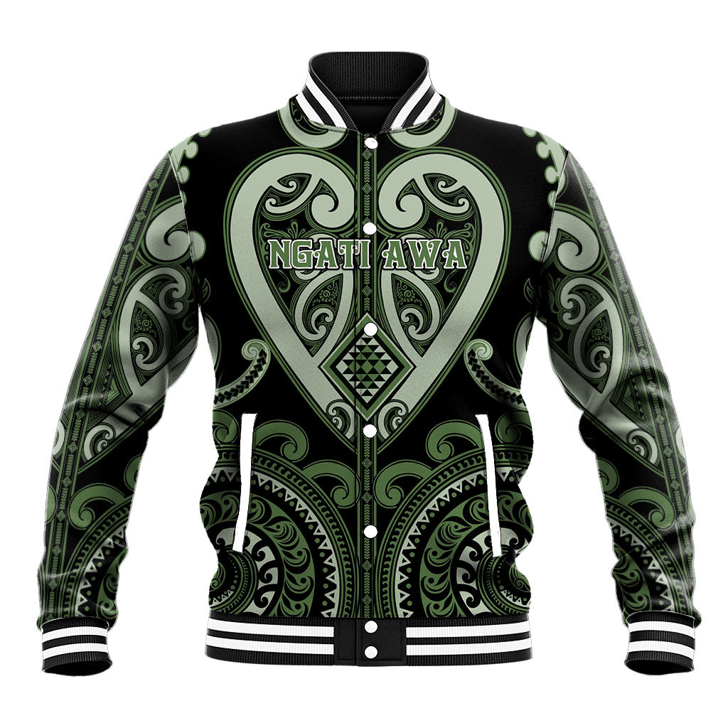 Custom Aotearoa Ngati Awa Baseball Jacket Maori Tribal Pattern