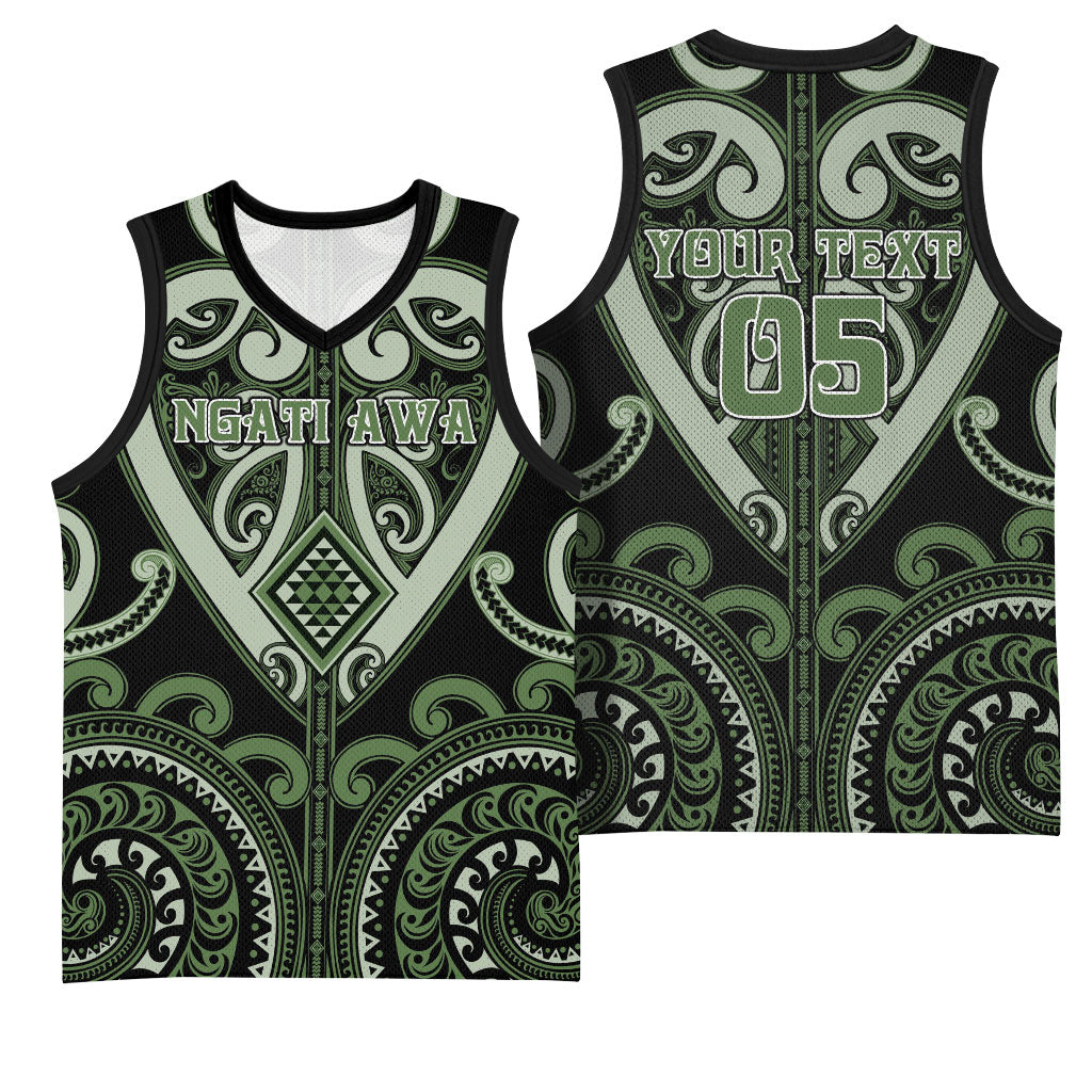 Custom Aotearoa Ngati Awa Basketball Jersey Maori Tribal Pattern