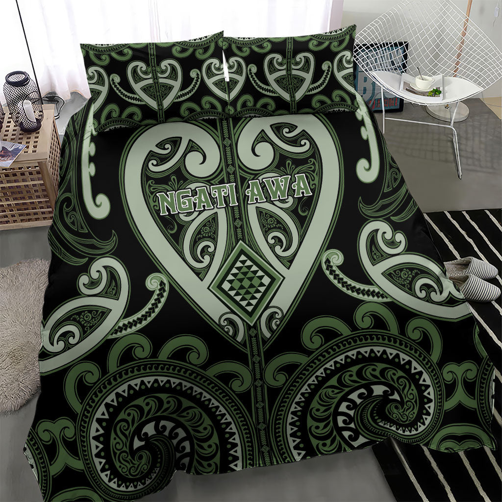 Aotearoa Ngati Awa Bedding Set Maori Tribal Pattern