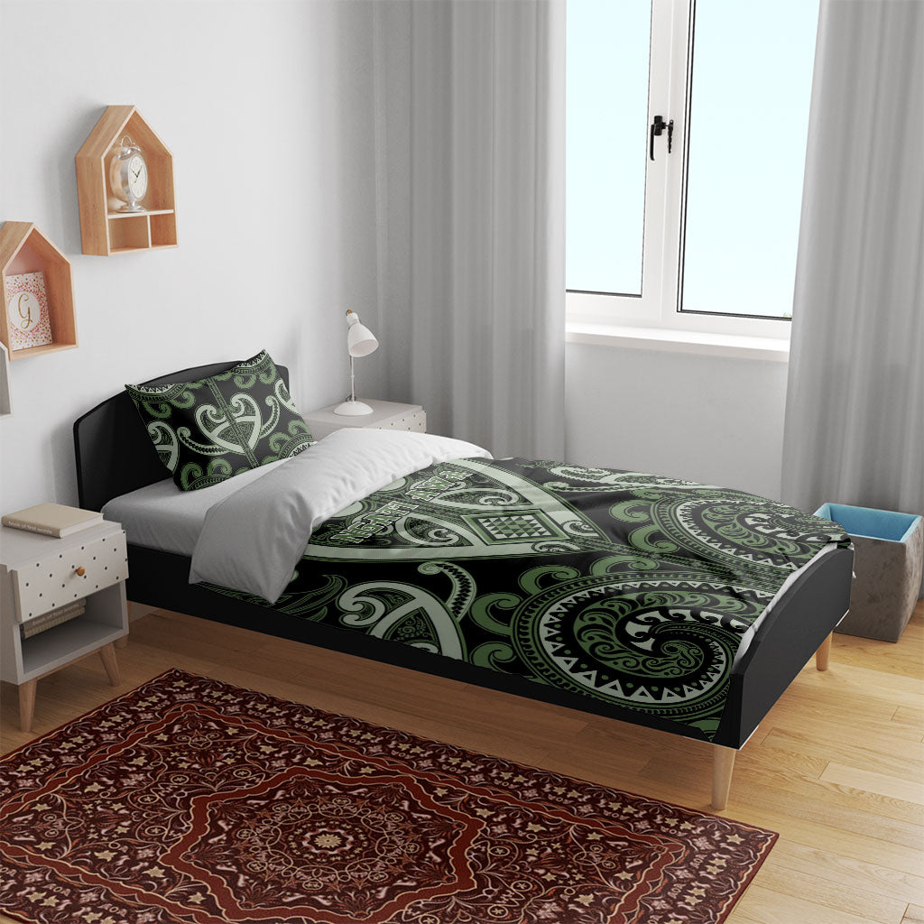 Aotearoa Ngati Awa Bedding Set Maori Tribal Pattern