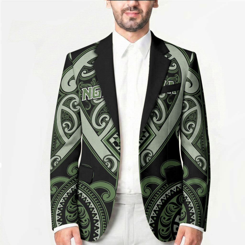 Custom Aotearoa Ngati Awa Blazer Maori Tribal Pattern