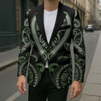 Custom Aotearoa Ngati Awa Blazer Maori Tribal Pattern