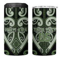 Custom Aotearoa Ngati Awa 4 in 1 Can Cooler Tumbler Maori Tribal Pattern