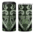 Custom Aotearoa Ngati Awa 4 in 1 Can Cooler Tumbler Maori Tribal Pattern