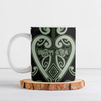 Custom Aotearoa Ngati Awa Ceramic Mug Maori Tribal Pattern
