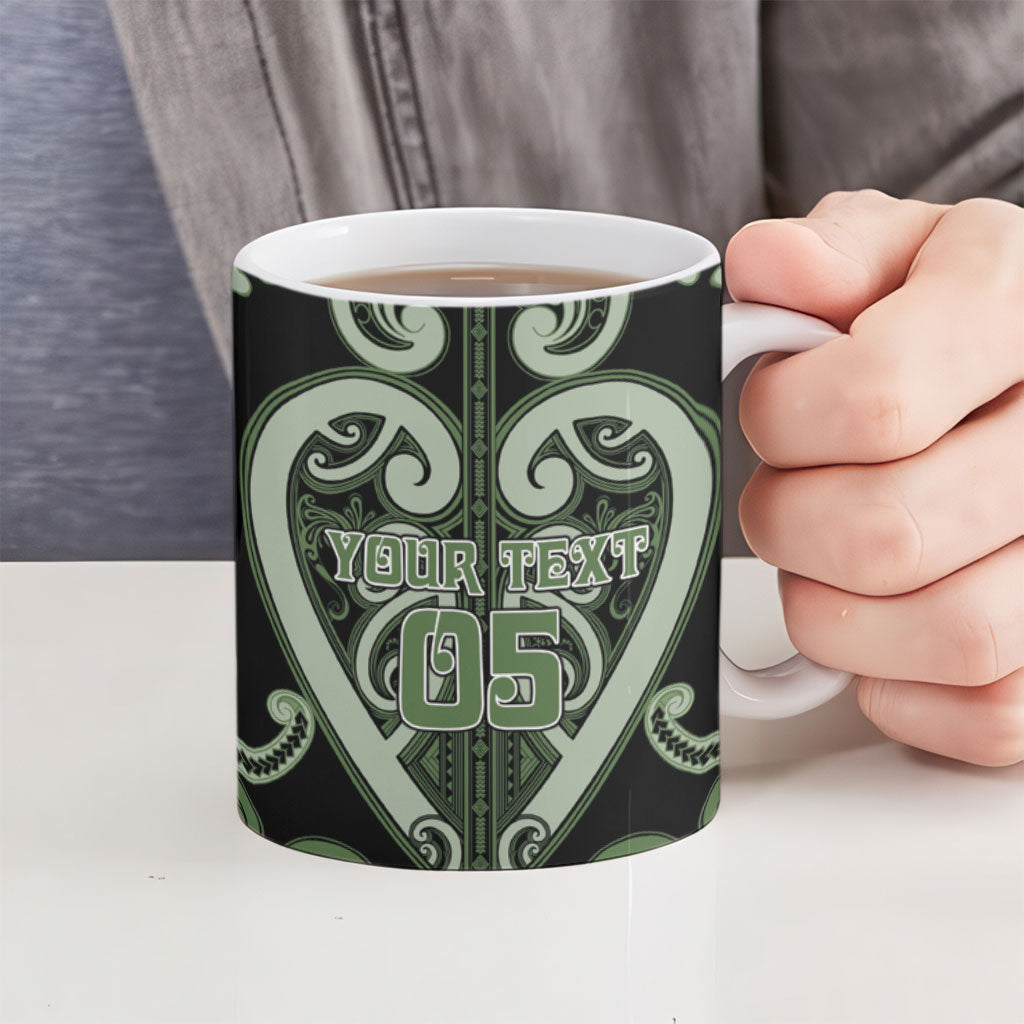 Custom Aotearoa Ngati Awa Ceramic Mug Maori Tribal Pattern
