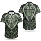 Custom Aotearoa Ngati Awa Couples Matching Tank Maxi Dress and Hawaiian Shirt Maori Tribal Pattern