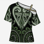 Custom Aotearoa Ngati Awa Cross Shoulder Shirt Maori Tribal Pattern