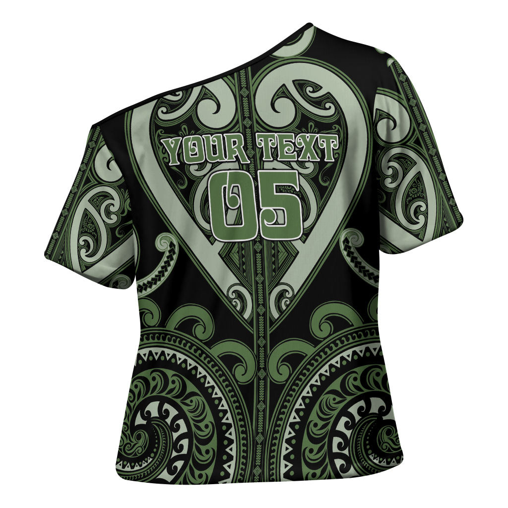 Custom Aotearoa Ngati Awa Cross Shoulder Shirt Maori Tribal Pattern