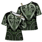 Custom Aotearoa Ngati Awa Cross Shoulder Shirt Maori Tribal Pattern