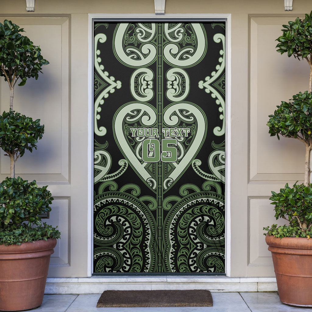 Custom Aotearoa Ngati Awa Door Cover Maori Tribal Pattern