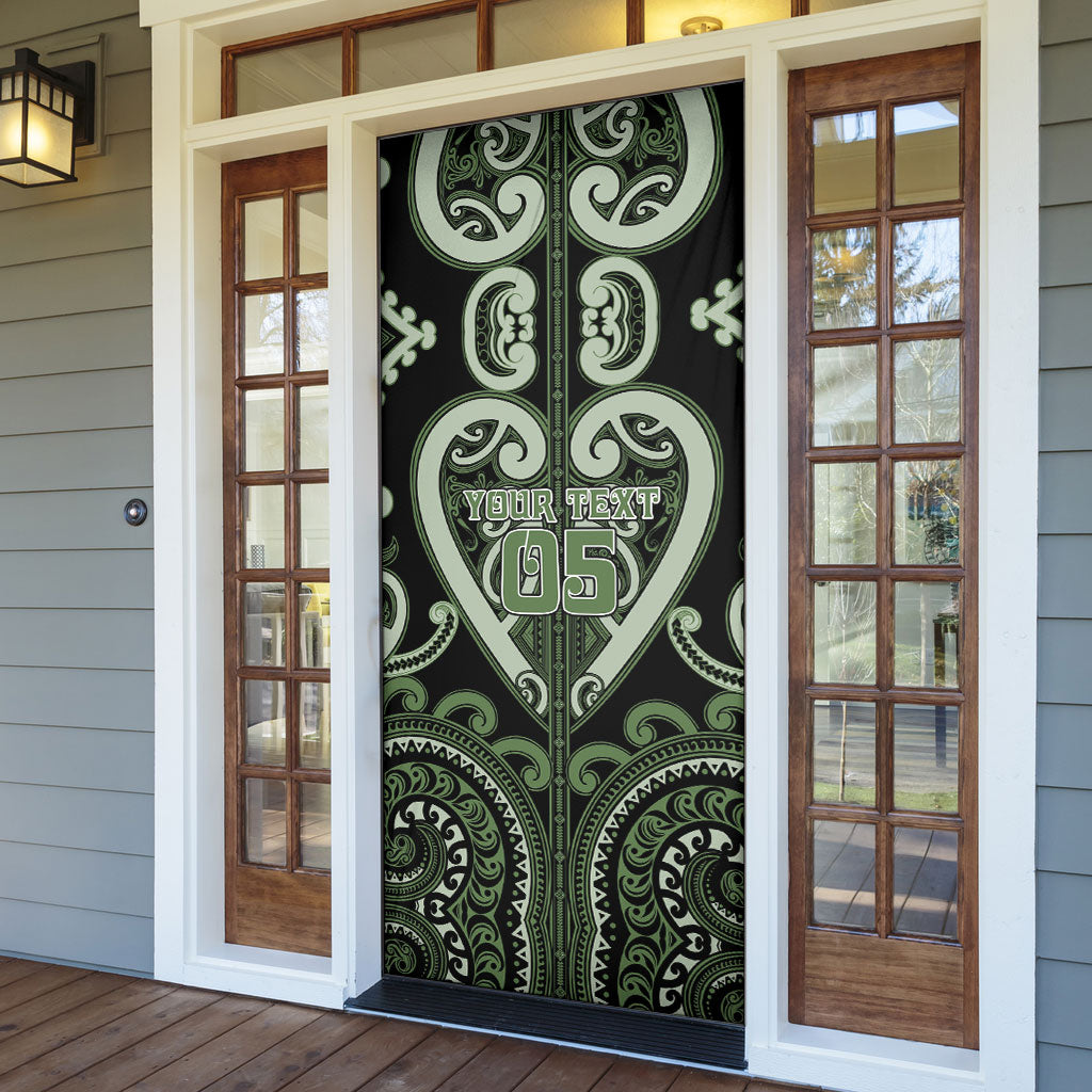 Custom Aotearoa Ngati Awa Door Cover Maori Tribal Pattern