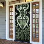 Custom Aotearoa Ngati Awa Door Cover Maori Tribal Pattern