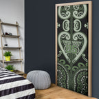 Custom Aotearoa Ngati Awa Door Cover Maori Tribal Pattern