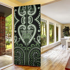 Custom Aotearoa Ngati Awa Door Cover Maori Tribal Pattern