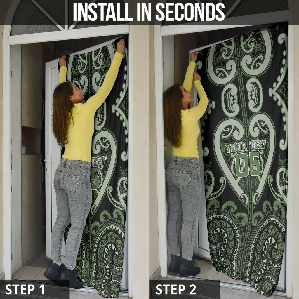 Custom Aotearoa Ngati Awa Door Cover Maori Tribal Pattern