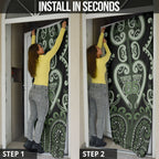 Custom Aotearoa Ngati Awa Door Cover Maori Tribal Pattern