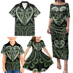 Custom Aotearoa Ngati Awa Family Matching Puletasi and Hawaiian Shirt Maori Tribal Pattern