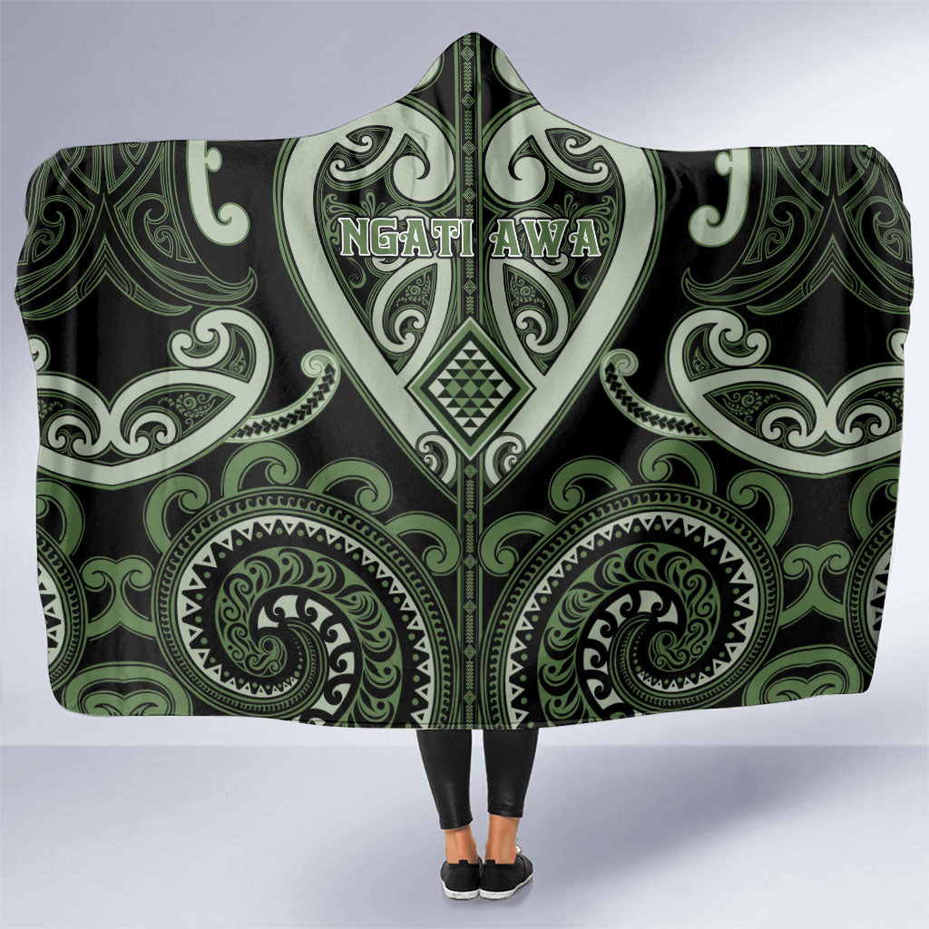 Aotearoa Ngati Awa Hooded Blanket Maori Tribal Pattern