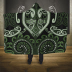 Aotearoa Ngati Awa Hooded Blanket Maori Tribal Pattern