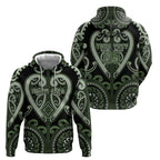 Custom Aotearoa Ngati Awa Hoodie Maori Tribal Pattern