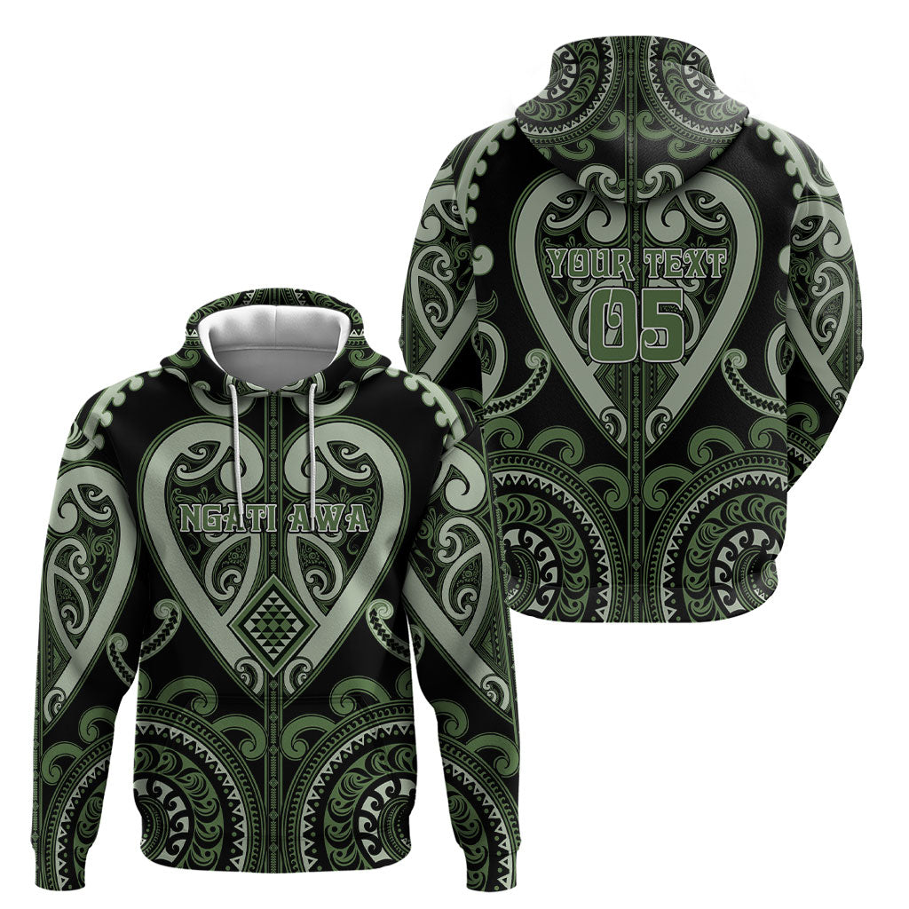 Custom Aotearoa Ngati Awa Hoodie Maori Tribal Pattern