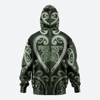 Custom Aotearoa Ngati Awa Hoodie Maori Tribal Pattern