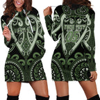 Custom Aotearoa Ngati Awa Hoodie Dress Maori Tribal Pattern