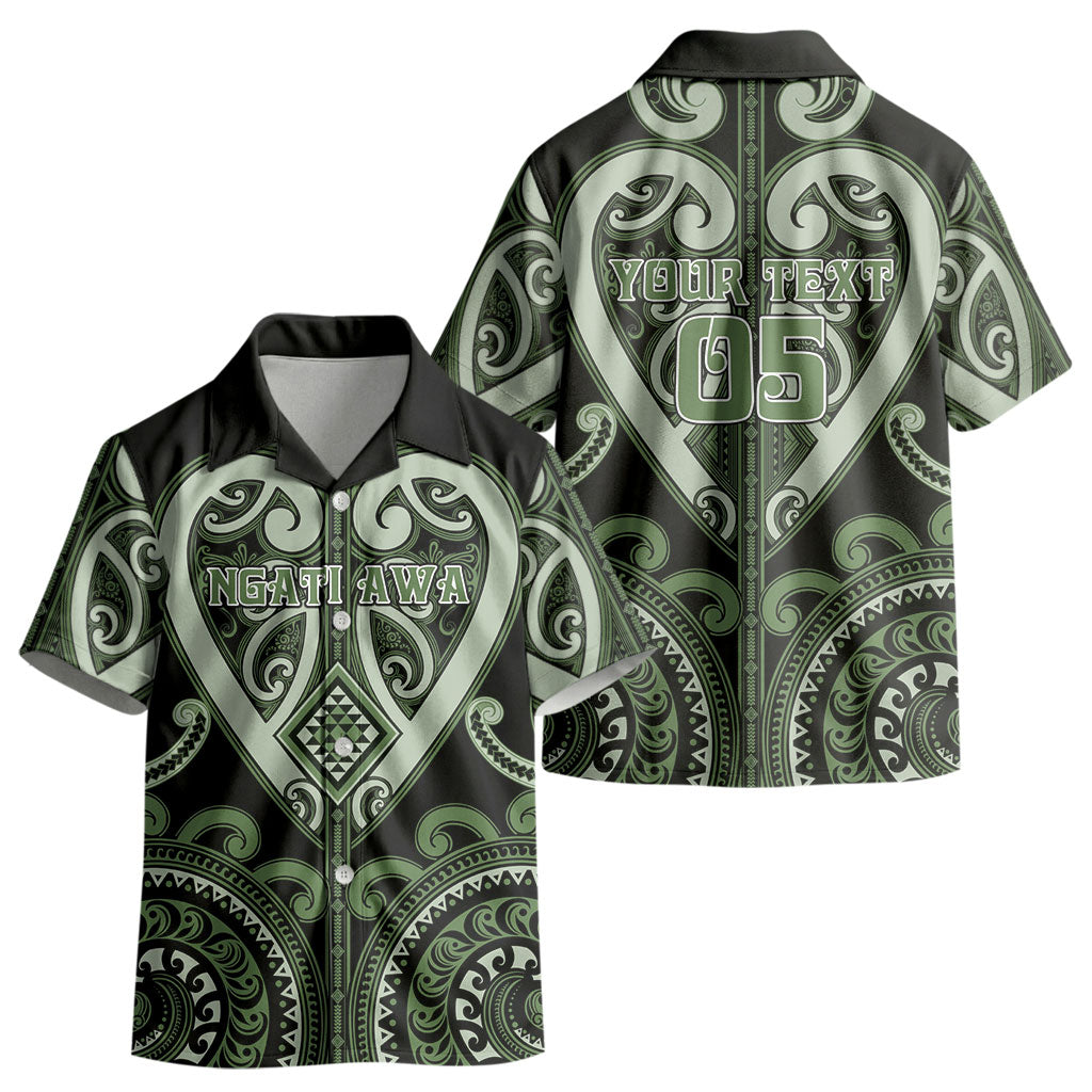 Custom Aotearoa Ngati Awa Kid Hawaiian Shirt Maori Tribal Pattern