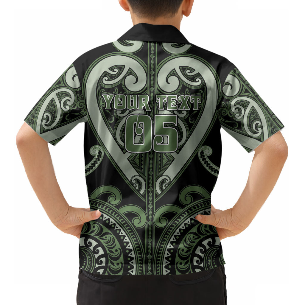 Custom Aotearoa Ngati Awa Kid Hawaiian Shirt Maori Tribal Pattern