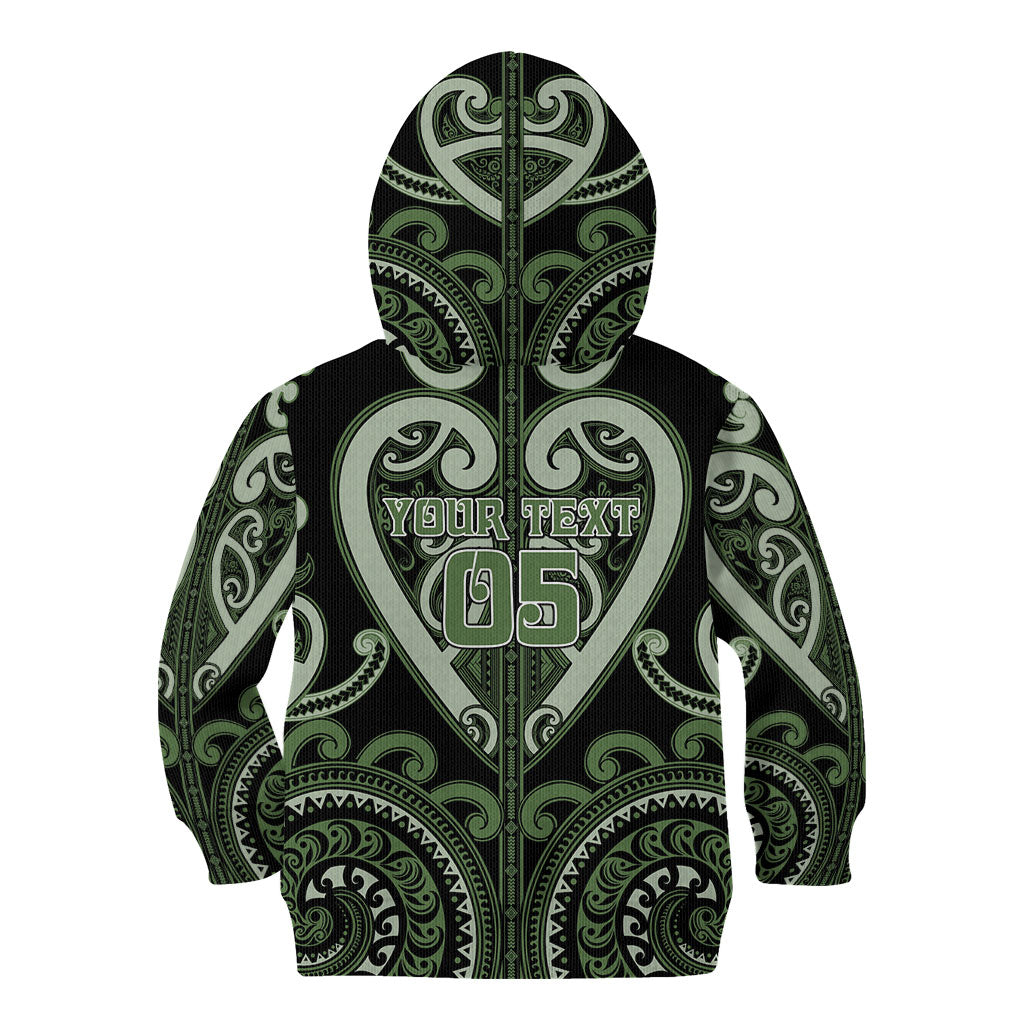 Custom Aotearoa Ngati Awa Kid Hoodie Maori Tribal Pattern