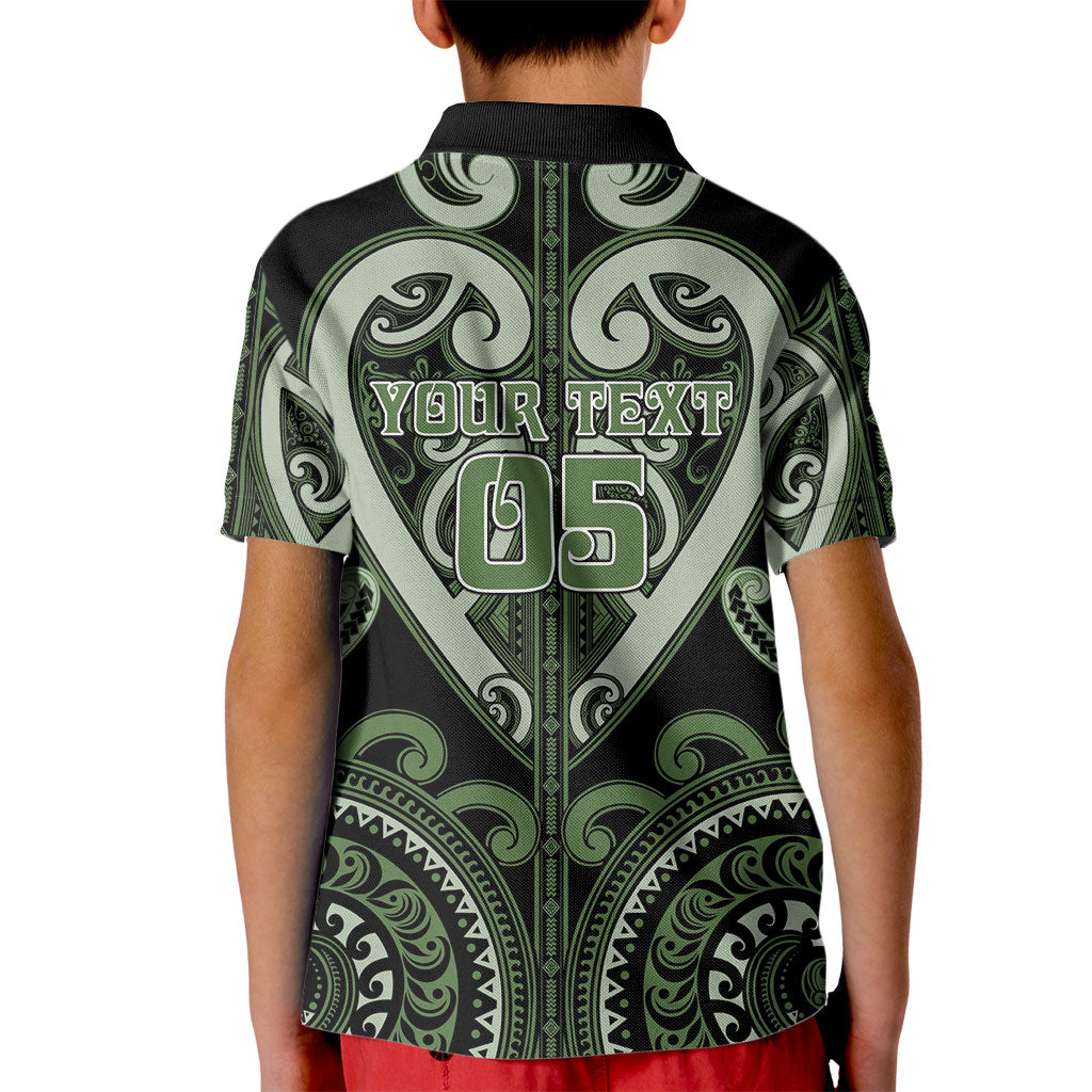Custom Aotearoa Ngati Awa Kid Polo Shirt Maori Tribal Pattern